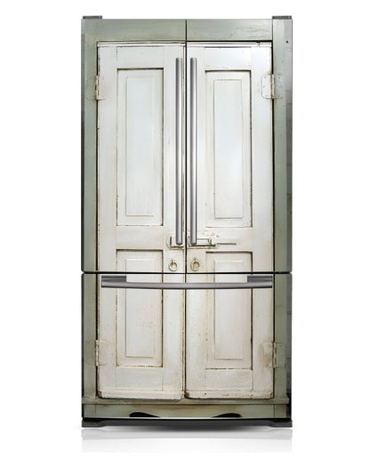 Farmhouse White Pantry Fridge Wrap