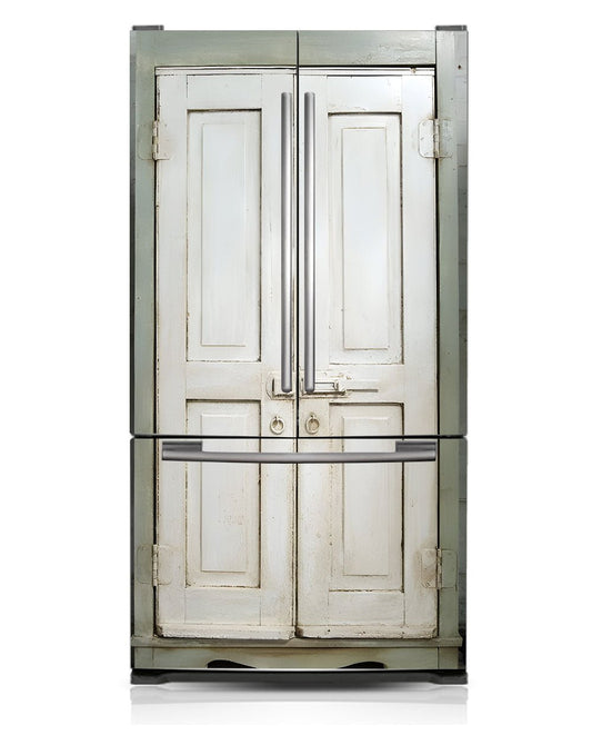 Farmhouse White Pantry Fridge Wrap