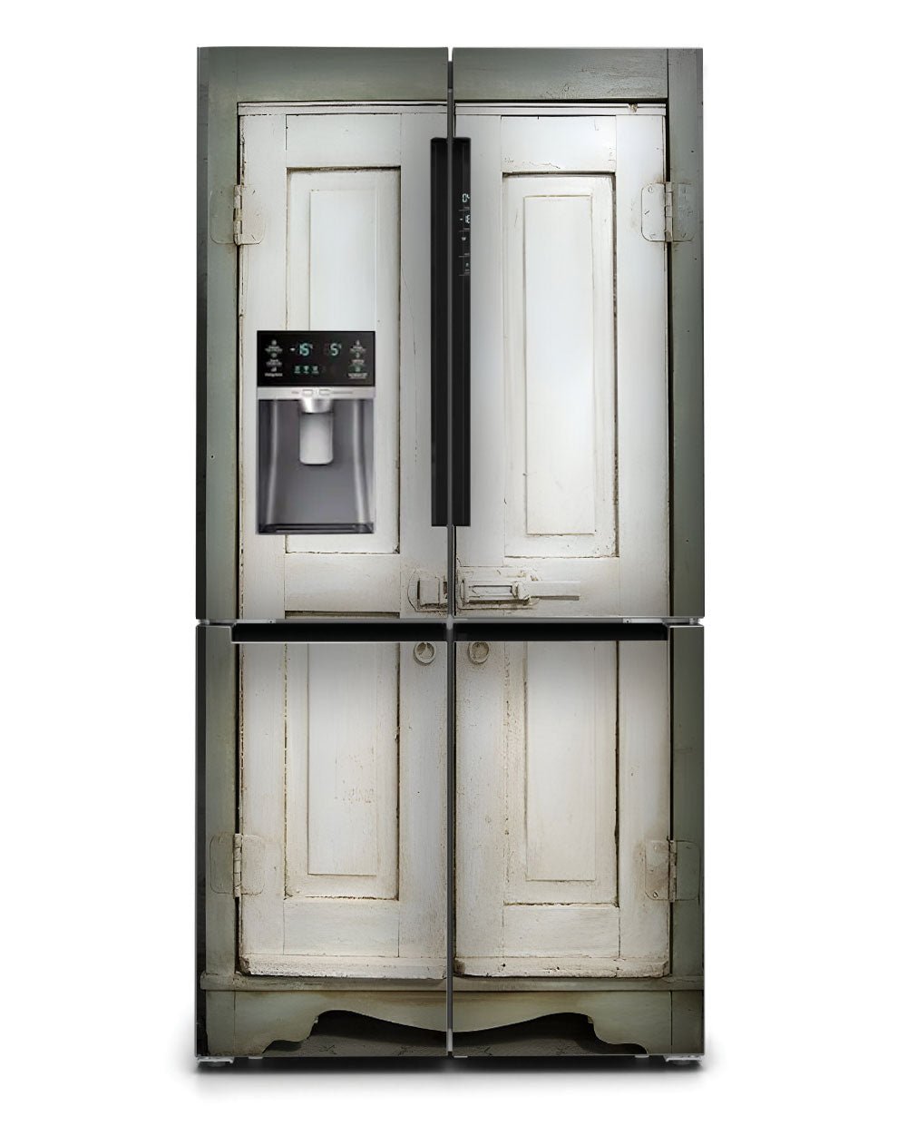 Farmhouse White Pantry Fridge Wrap