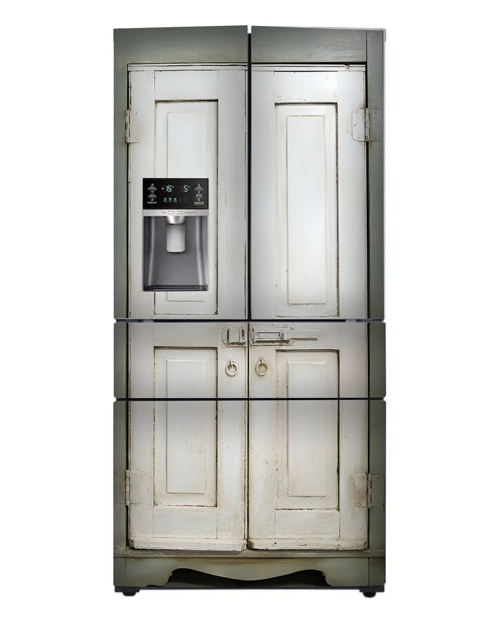 Farmhouse White Pantry Fridge Wrap