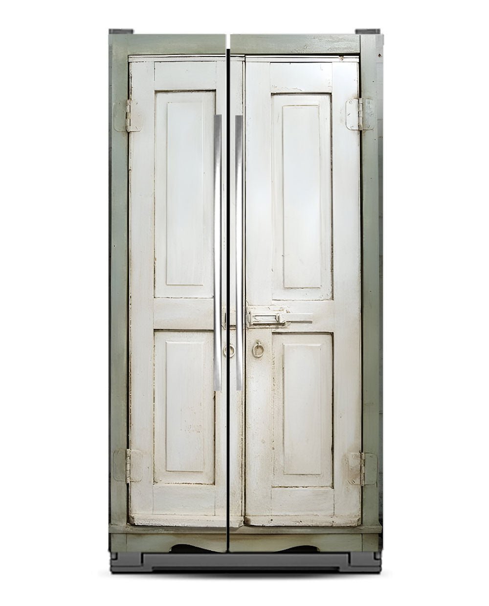 Farmhouse White Pantry Fridge Wrap