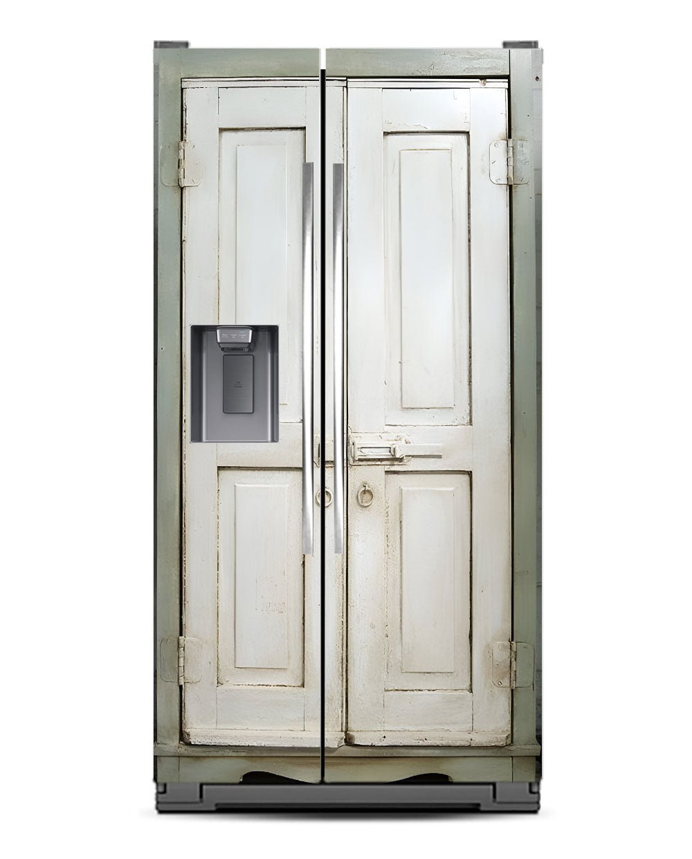 Farmhouse White Pantry Fridge Wrap