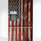 American flag on Wood