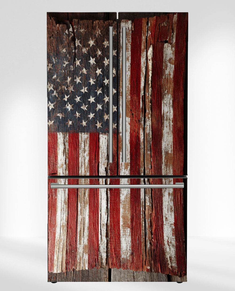 American flag on Wood