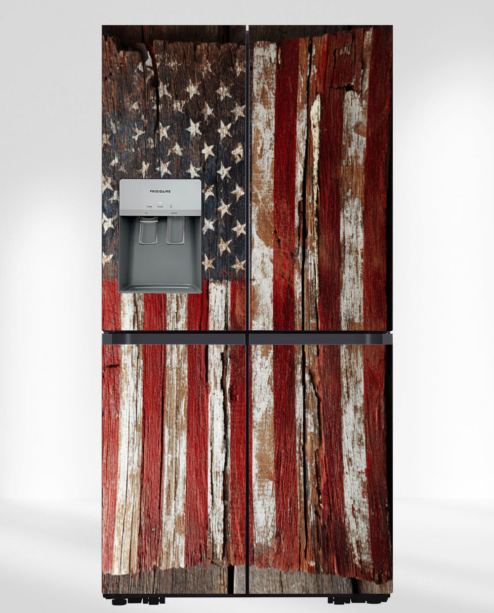 American flag on Wood