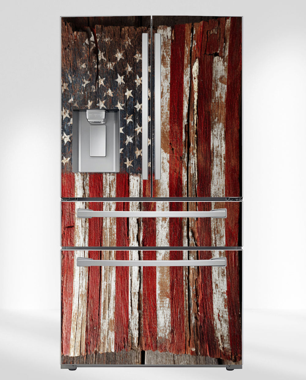 American flag on Wood