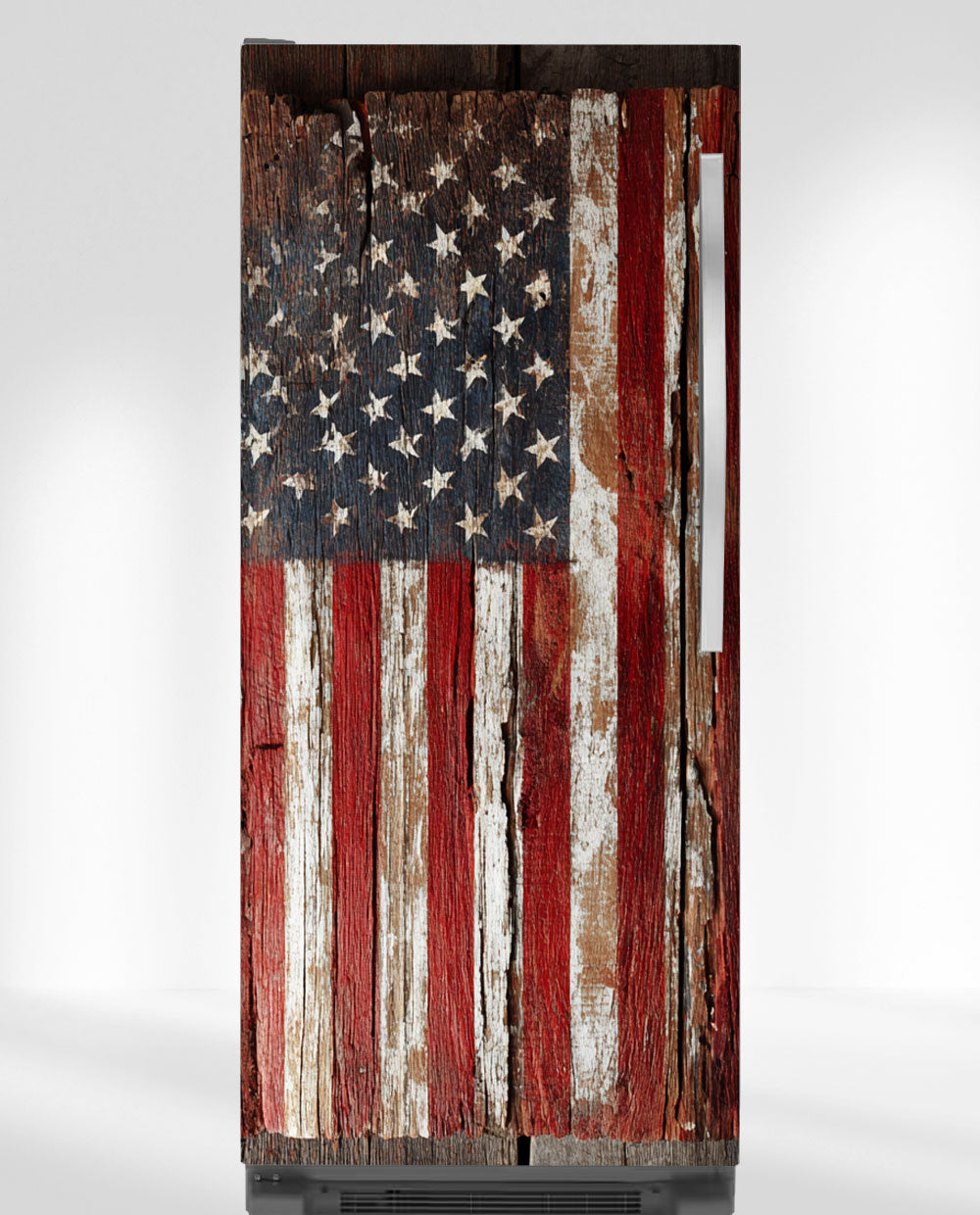 American flag on Wood