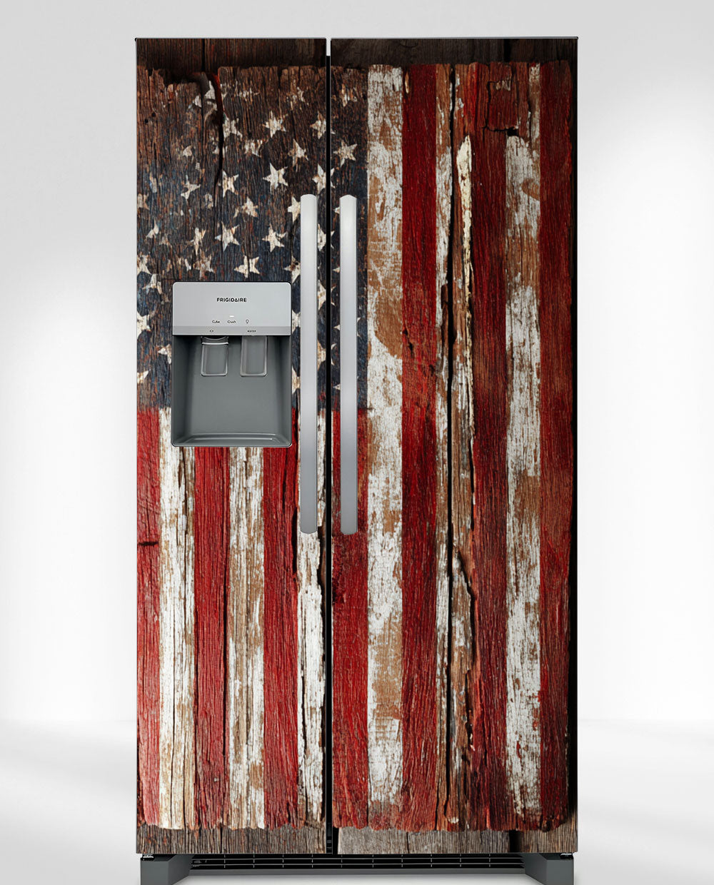 American flag on Wood