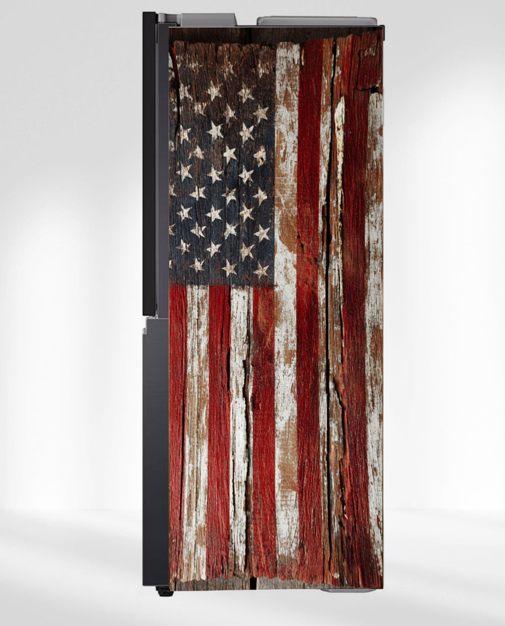 American flag on Wood
