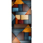 Geometrical colourful wood