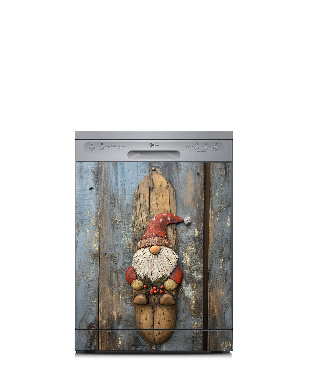 Christmas gnome on wood