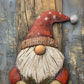 Christmas gnome on wood