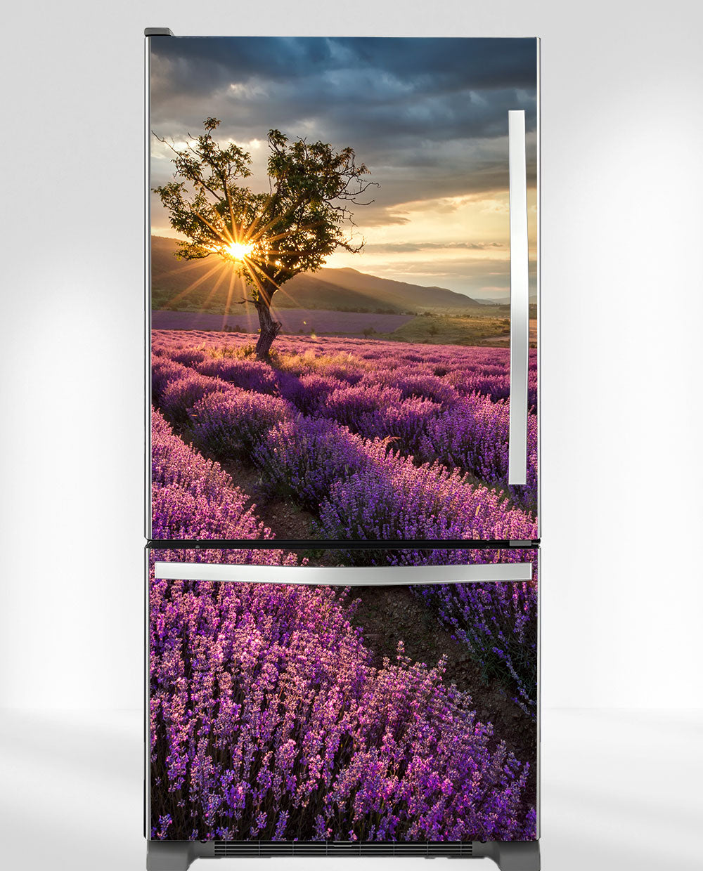 Lavender Field Fridge Magnet Cover