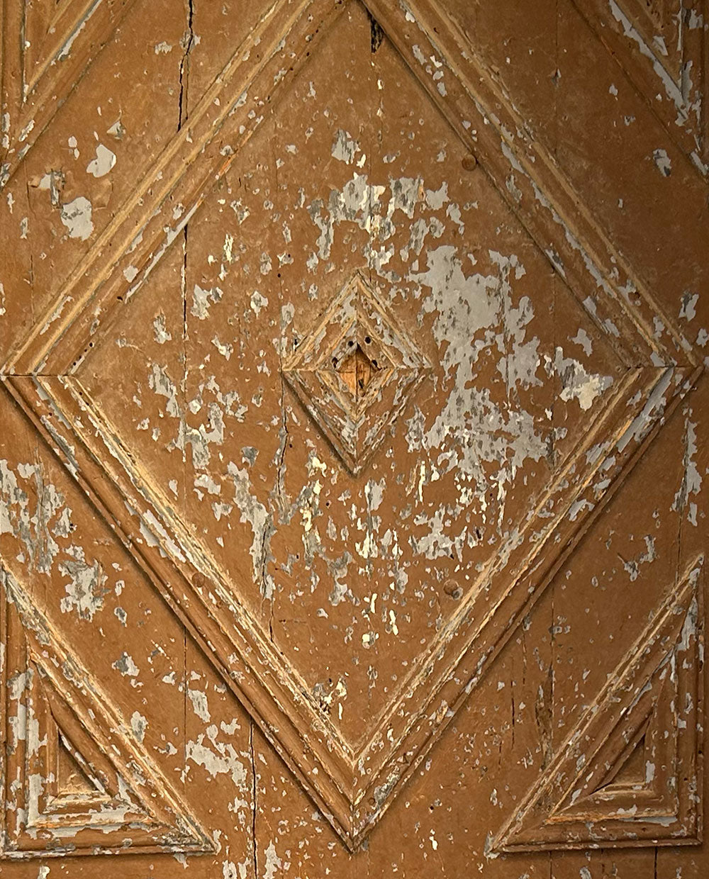 Peeling Old Door with Triangles