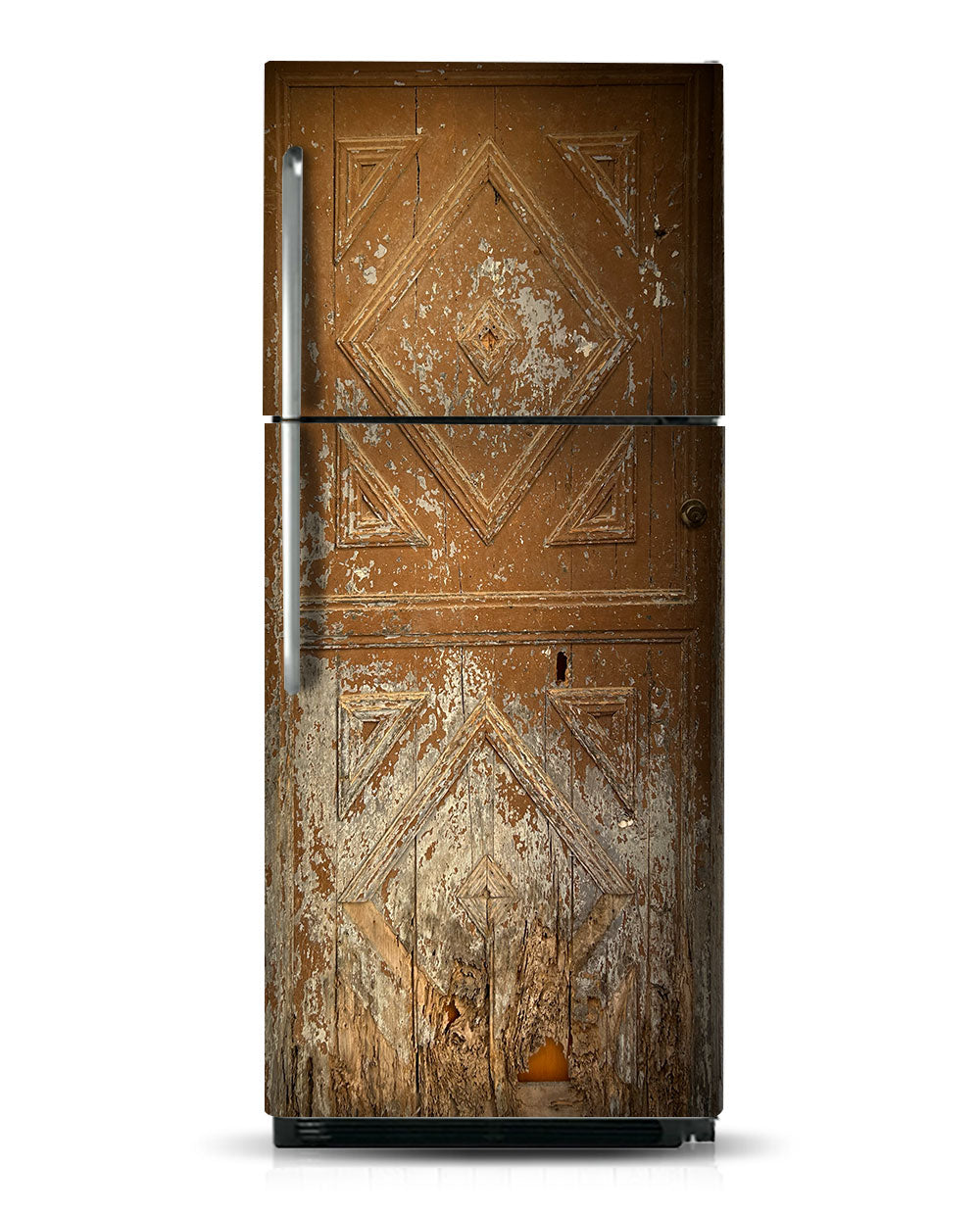 Peeling Old Door with Triangles