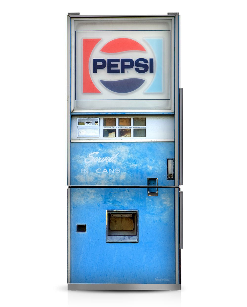 Blue vending machine