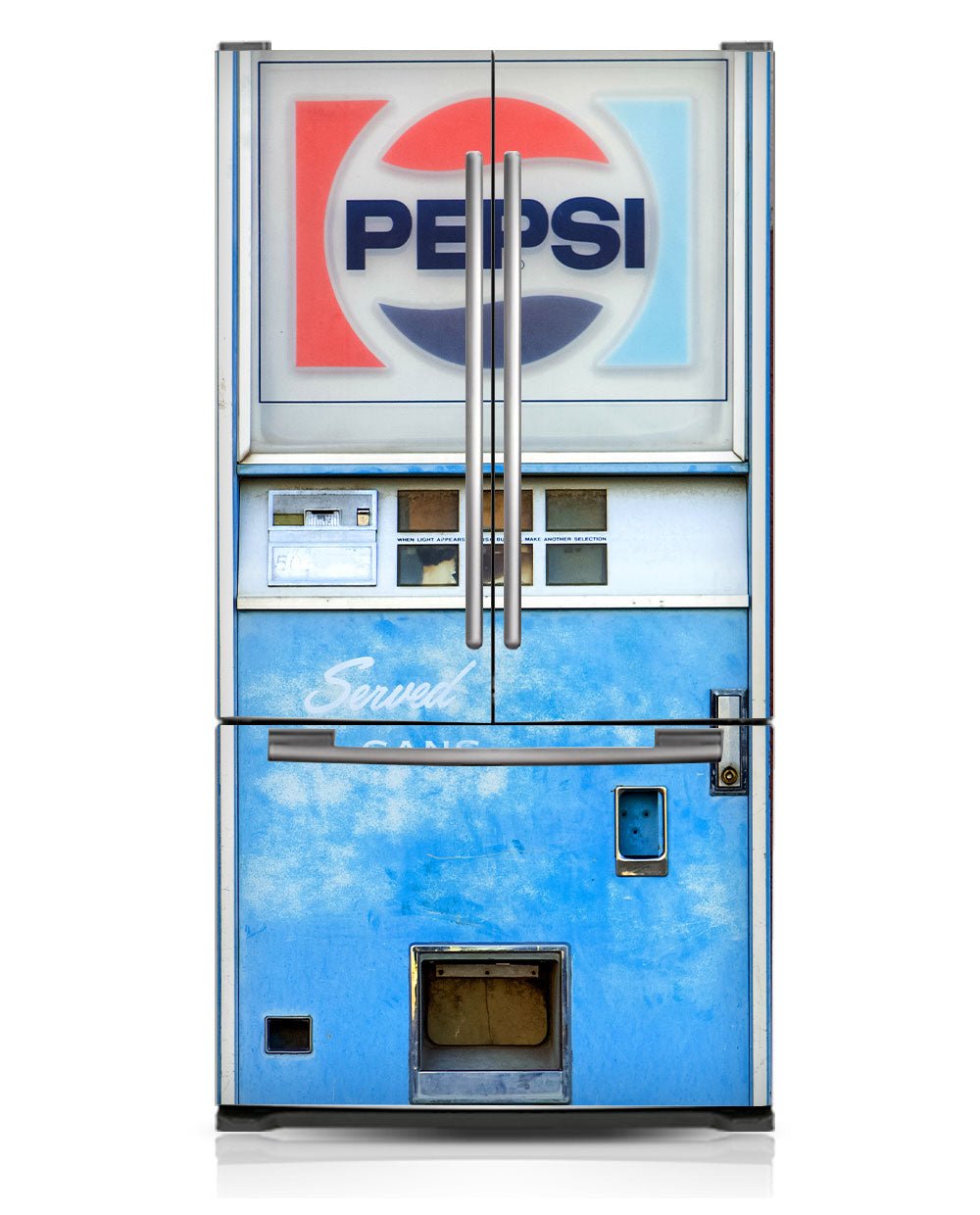 Blue vending machine