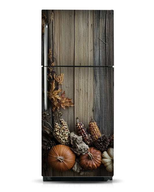 Pumpkins on wood