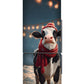 Jolly cow with a scarf