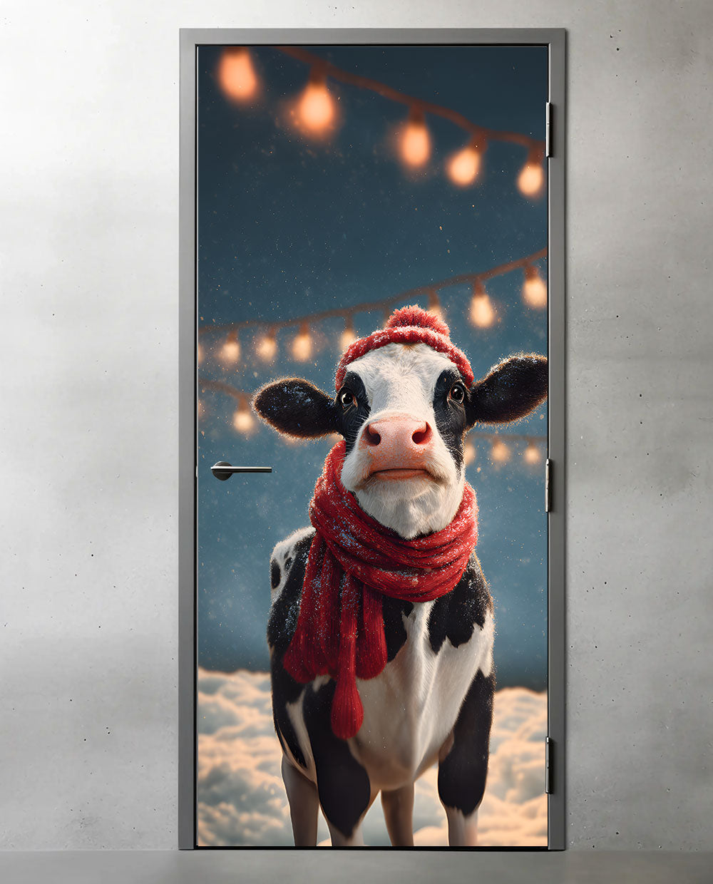 Jolly cow with a scarf
