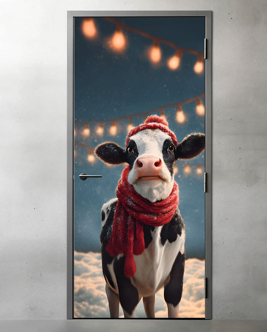 Jolly cow with a scarf