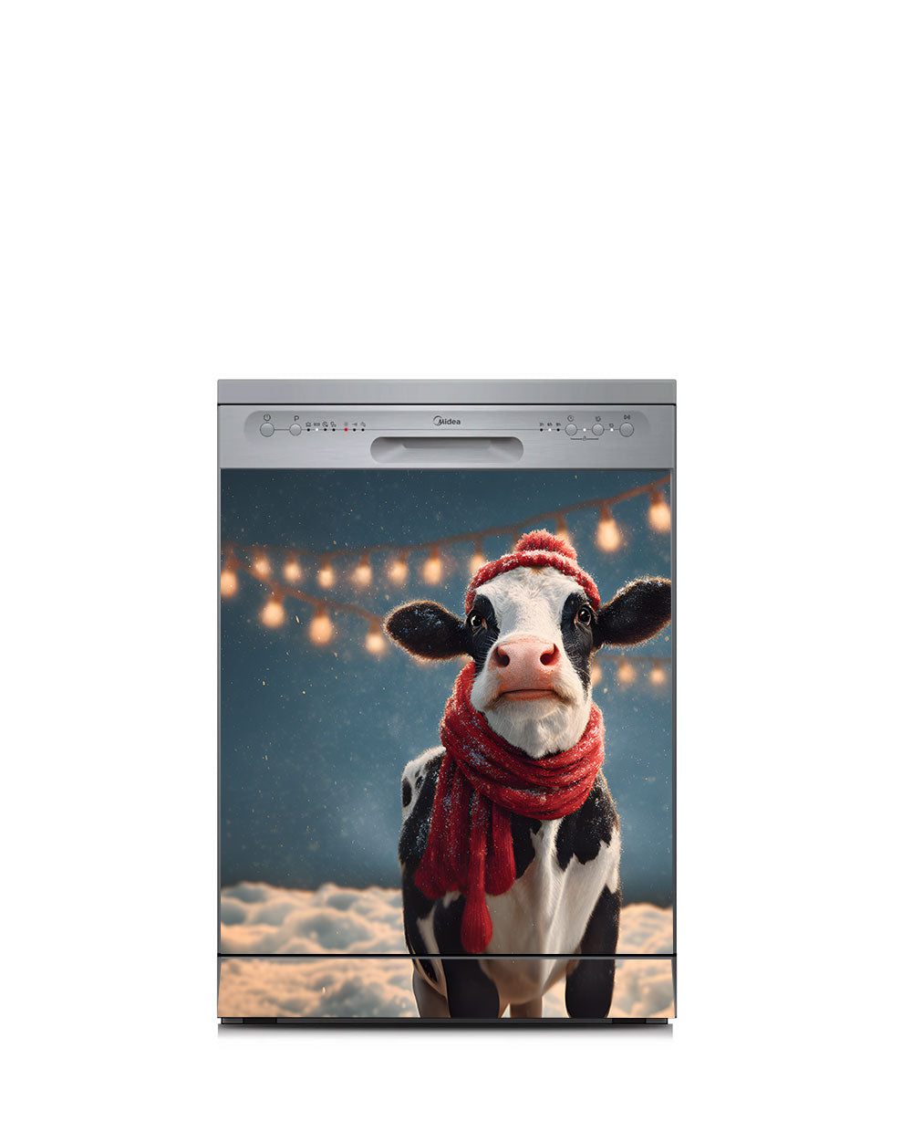 Jolly cow with a scarf