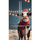 Jolly cow with a scarf