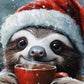 Christmas cozy sloth