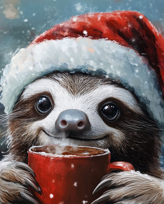 Christmas cozy sloth