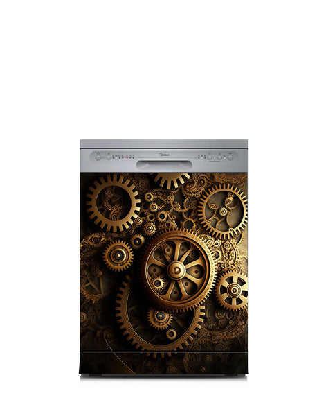 Steampunk gear magnetic dishwasher and refrigerator cover – KUDUmagnets
