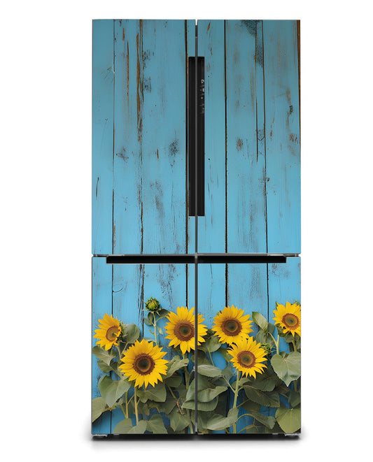 Sunflowers on Blue