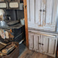 White primitive cabinet