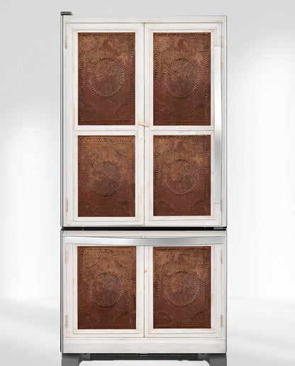 Copper warm white pie safe