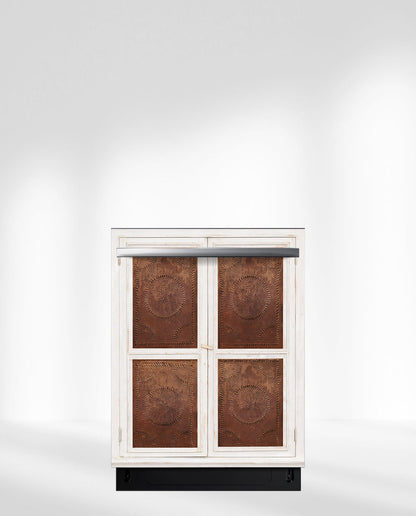 Copper warm white pie safe