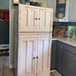 White primitive cabinet