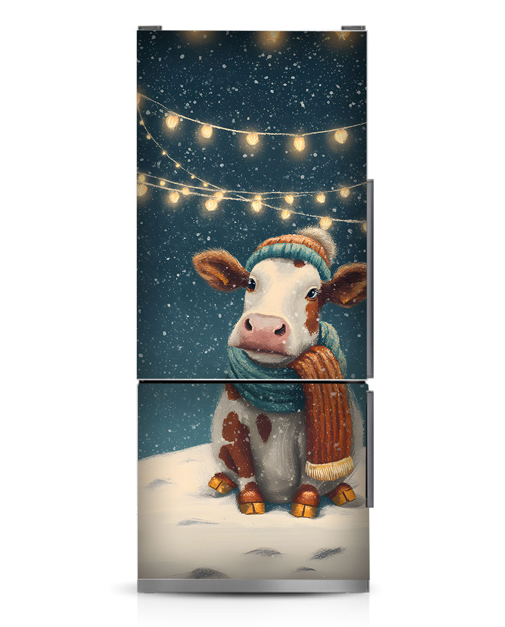 Cozy Cow, Snowy Glow