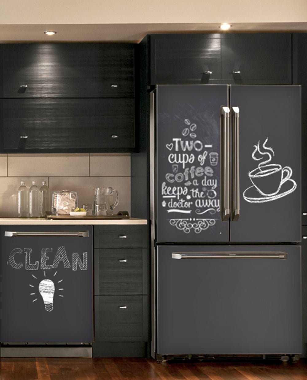 calk-black-hadm - Magnetic Dishwasher Skins Kudu Magnets