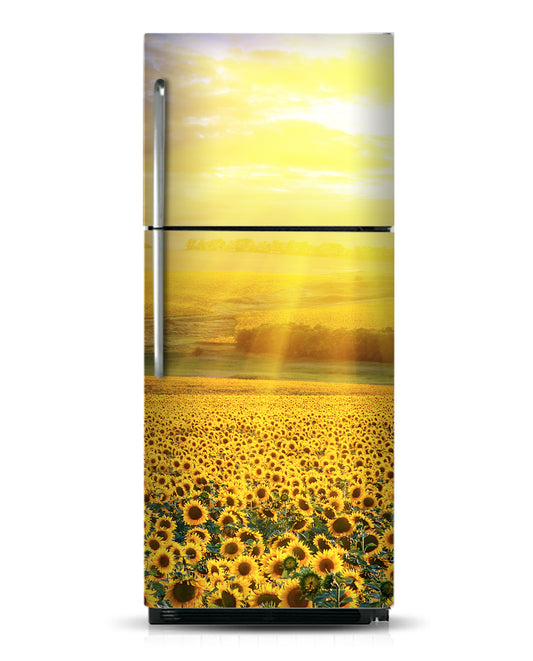 Sunflowers Field - Magnetic Refrigerator Skins Kudu Magnets