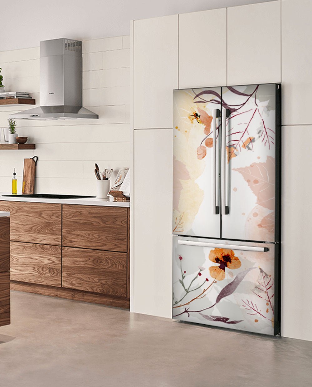 Watercolour autumn illustrated magnetic fridge wrap – KUDUmagnets